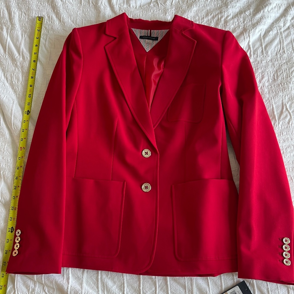 Tommy Hilfiger Red Suit Jacket Never Worn NWT Size 12